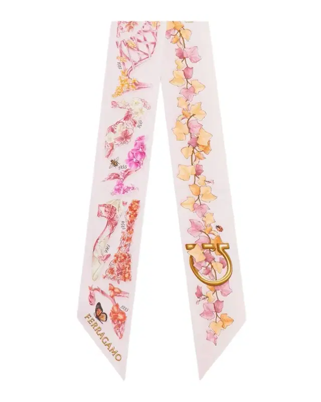 Eden Shoes Print Silk Mini Bandeau Scarf