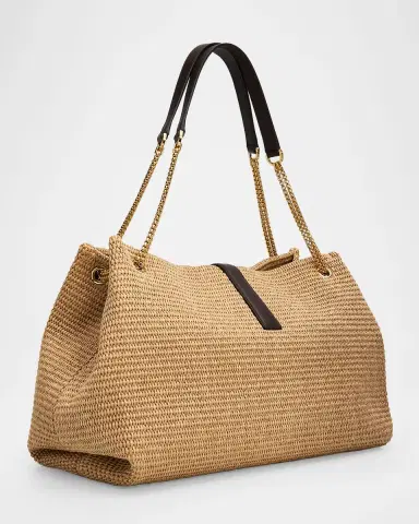 Ferragamo New Line Raffia Tote Bag | Thumbnail 2 Ferragamo New Line Raffia Tote Bag | Thumbnail 2