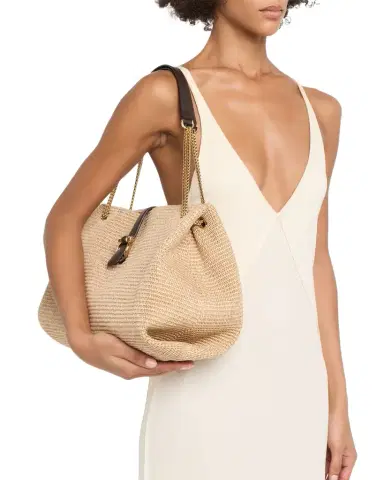 Ferragamo New Line Raffia Tote Bag | Thumbnail 1 Ferragamo New Line Raffia Tote Bag | Thumbnail 1
