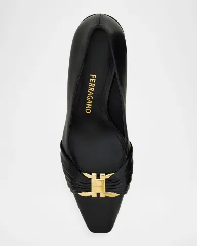 Ferragamo 70mm Tillya Leather Pumps | Thumbnail 4