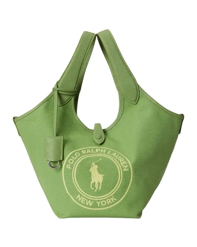 Polo Play Medium Crest Canvas Tote Bag