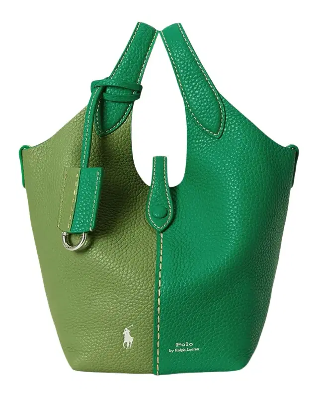 Polo Play Small Two-Tone Leather Tote Bag