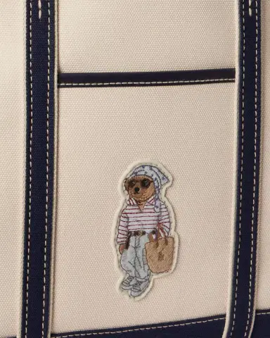 Polo Ralph Lauren Polo Bear Small Canvas Shopper Tote Bag | Thumbnail 4