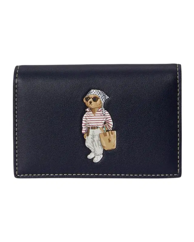 Polo Ralph Lauren Polo Bear Leather Bifold Card Case