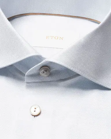 Eton Men's Semi Solid Cotton Linen Contemporary-Fit Dress Shirt | Thumbnail 5 Eton Men's Semi Solid Cotton Linen Contemporary-Fit Dress Shirt | Thumbnail 5