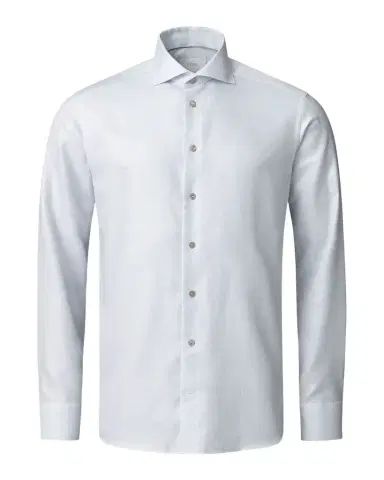 Eton Men's Semi Solid Cotton Linen Contemporary-Fit Dress Shirt | Thumbnail 1 Eton Men's Semi Solid Cotton Linen Contemporary-Fit Dress Shirt | Thumbnail 1
