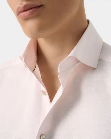 Eton Men's Elevated Semi Solid Cotton Linen Contemporary-Fit Dress Shirt | Thumbnail 5