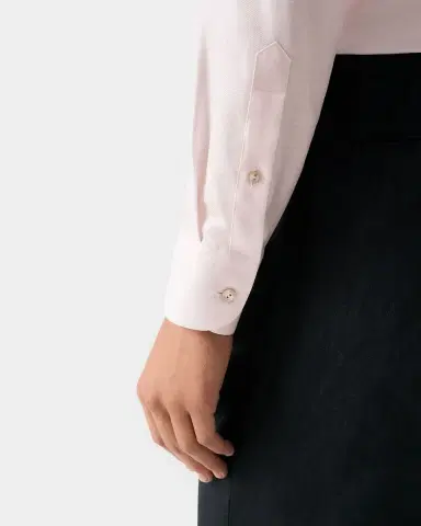 Eton Men's Elevated Semi Solid Cotton Linen Contemporary-Fit Dress Shirt | Thumbnail 8