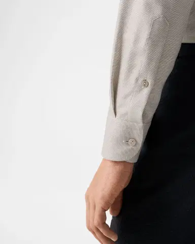 Eton Men's Semi Solid Cotton Linen Contemporary-Fit Dress Shirt | Thumbnail 8 Eton Men's Semi Solid Cotton Linen Contemporary-Fit Dress Shirt | Thumbnail 8