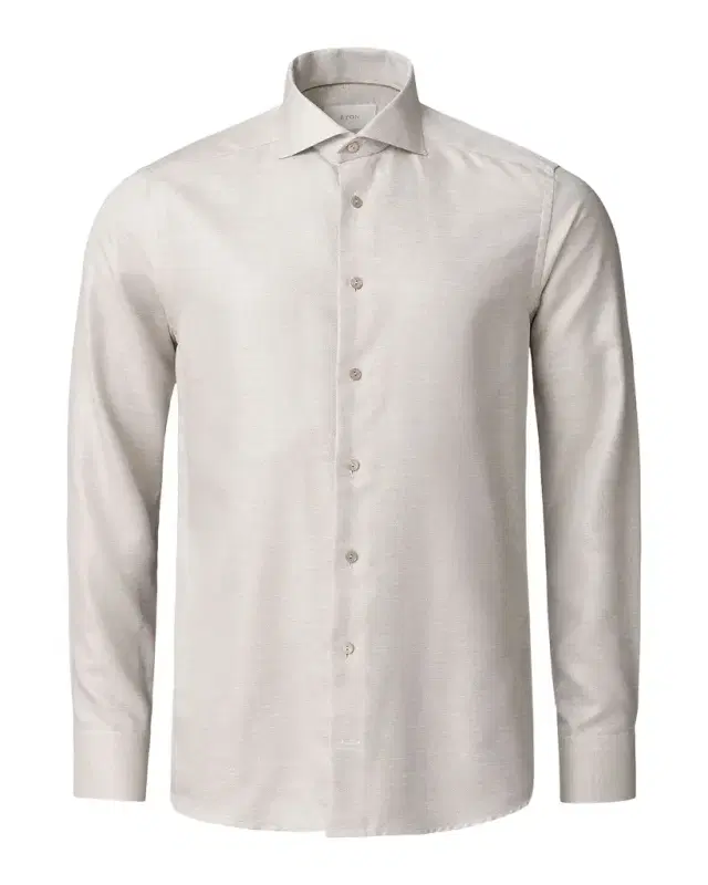 Men 's Semi Solid Cotton Linen Contemporary-Fit Dress Shirt