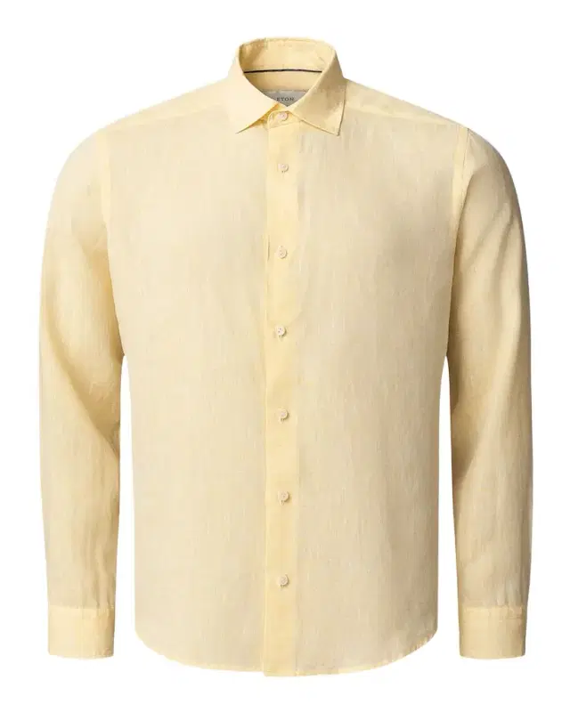 Men 's Solid Linen Button-Down Shirt