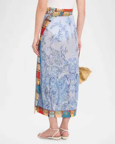 Etro Paisley Wrap Midi Skirt Coverup | Thumbnail 3