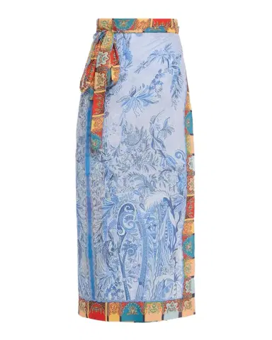 Etro Paisley Wrap Midi Skirt Coverup | Thumbnail 1