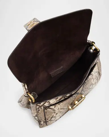 Burberry Rider Small Python-Print Leather Top-Handle Bag | Thumbnail 3 Burberry Rider Small Python-Print Leather Top-Handle Bag | Thumbnail 3