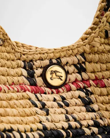 Burberry Small Margate Crochet Raffia Tote Bag | Thumbnail 5 Burberry Small Margate Crochet Raffia Tote Bag | Thumbnail 5