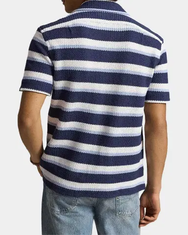 Polo Ralph Lauren Men's Stripe Herringbone Camp Shirt | Thumbnail 3 Polo Ralph Lauren Men's Stripe Herringbone Camp Shirt | Thumbnail 3