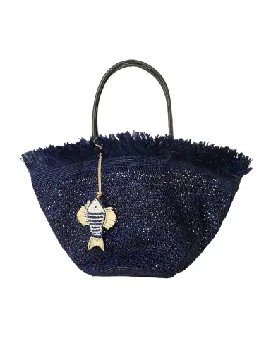 BTB Los Angeles Trina Fringe-Trim Straw Tote Bag | Thumbnail 1 BTB Los Angeles Trina Fringe-Trim Straw Tote Bag | Thumbnail 1