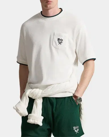 Polo Ralph Lauren Men's Relaxed Terry Short-Sleeve Sweatshirt | Thumbnail 4