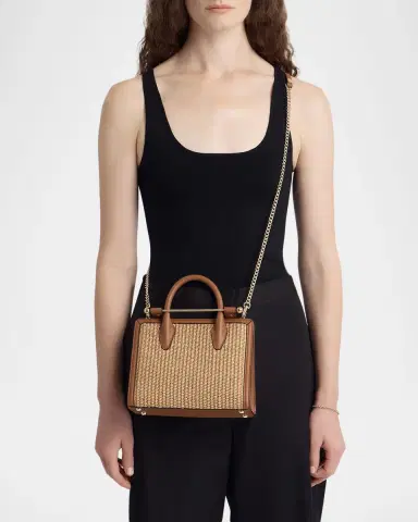 Strathberry Mini Raffia & Leather Tote Bag | Thumbnail 2 Strathberry Mini Raffia & Leather Tote Bag | Thumbnail 2