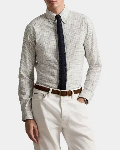 Polo Ralph Lauren Men's Classic Fit Tattersall Twill Sport Shirt | Thumbnail 7