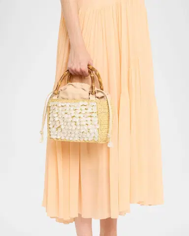 BTB Los Angeles Brielle Mini Embellished Raffia Tote Bag | Thumbnail 2 BTB Los Angeles Brielle Mini Embellished Raffia Tote Bag | Thumbnail 2