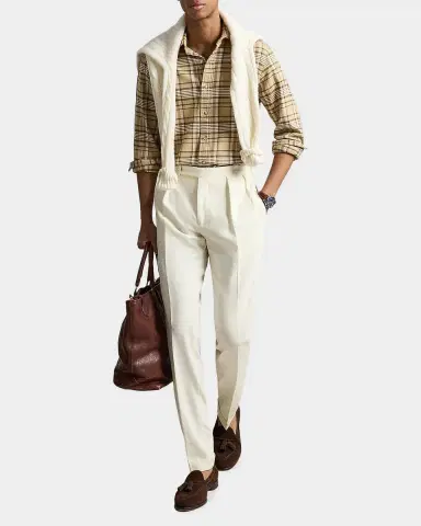 Polo Ralph Lauren Men's Classic Fit Plaid Flannel Button-Down Shirt | Thumbnail 2 Polo Ralph Lauren Men's Classic Fit Plaid Flannel Button-Down Shirt | Thumbnail 2