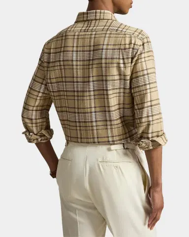 Polo Ralph Lauren Men's Classic Fit Plaid Flannel Button-Down Shirt | Thumbnail 3 Polo Ralph Lauren Men's Classic Fit Plaid Flannel Button-Down Shirt | Thumbnail 3