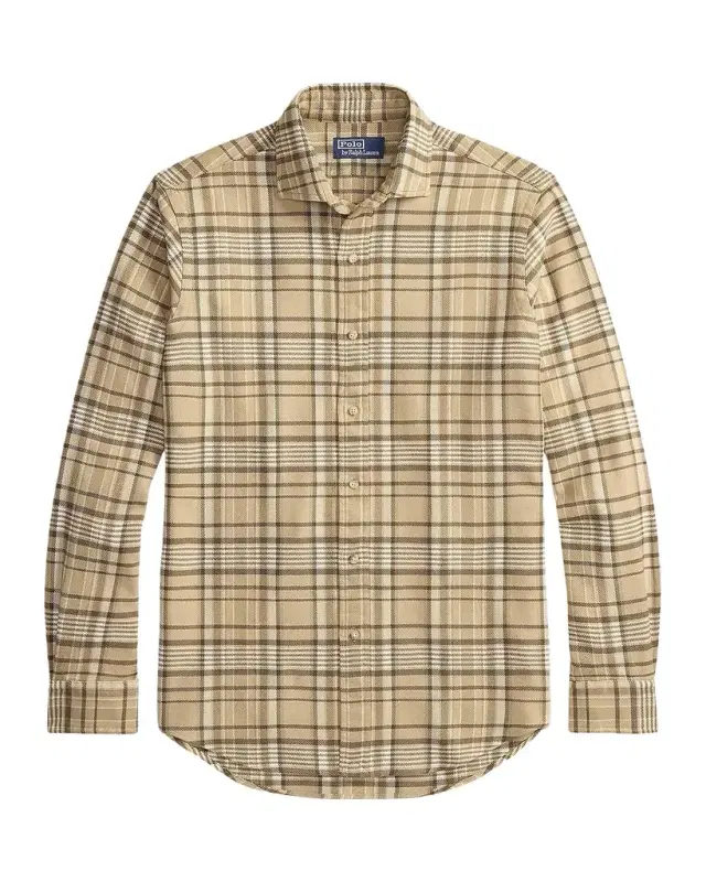 Men 's Classic Fit Plaid Flannel Button-Down Shirt