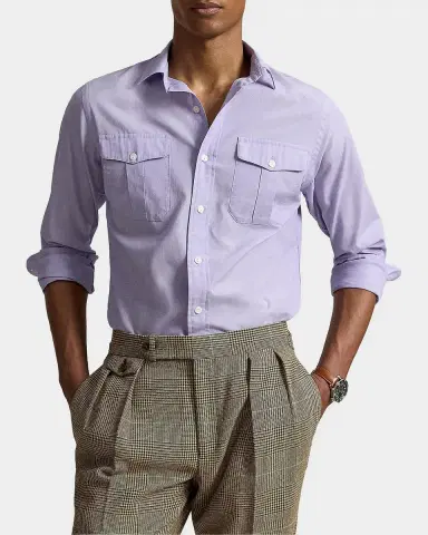 Polo Ralph Lauren Men's Classic Fit End-On-End Workshirt | Thumbnail 4 Polo Ralph Lauren Men's Classic Fit End-On-End Workshirt | Thumbnail 4