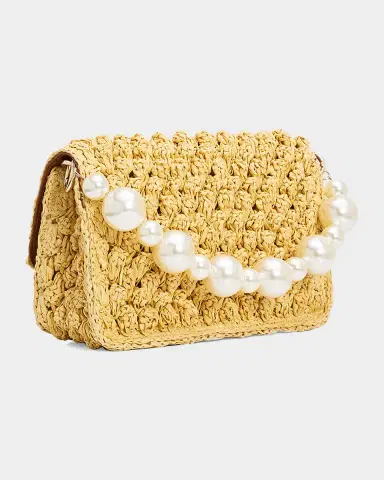 BTB Los Angeles Leilani Raffia Top Handle Bag | Thumbnail 6