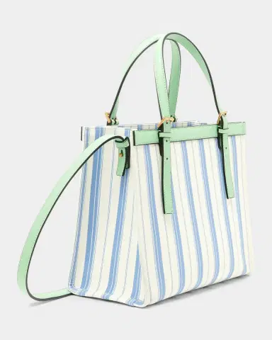 Versace La Vacanza Medium Striped Canvas Tote Bag | Thumbnail 2 Versace La Vacanza Medium Striped Canvas Tote Bag | Thumbnail 2