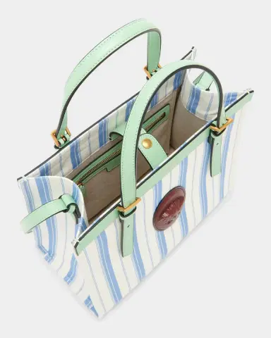 Versace La Vacanza Medium Striped Canvas Tote Bag | Thumbnail 3 Versace La Vacanza Medium Striped Canvas Tote Bag | Thumbnail 3