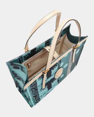 Versace Large Palm-Print Medusa Logo Tote Bag | Thumbnail 2 Versace Large Palm-Print Medusa Logo Tote Bag | Thumbnail 2