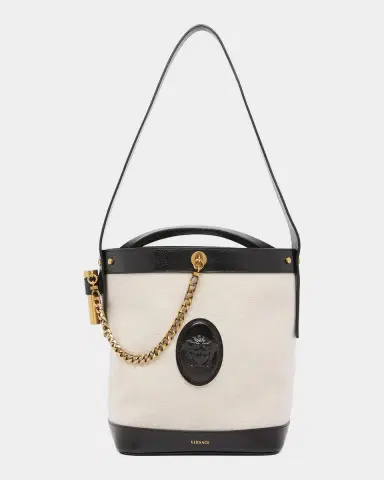 Versace La Vacanza Medusa Cotton-Blend Bucket Bag | Thumbnail 6 Versace La Vacanza Medusa Cotton-Blend Bucket Bag | Thumbnail 6