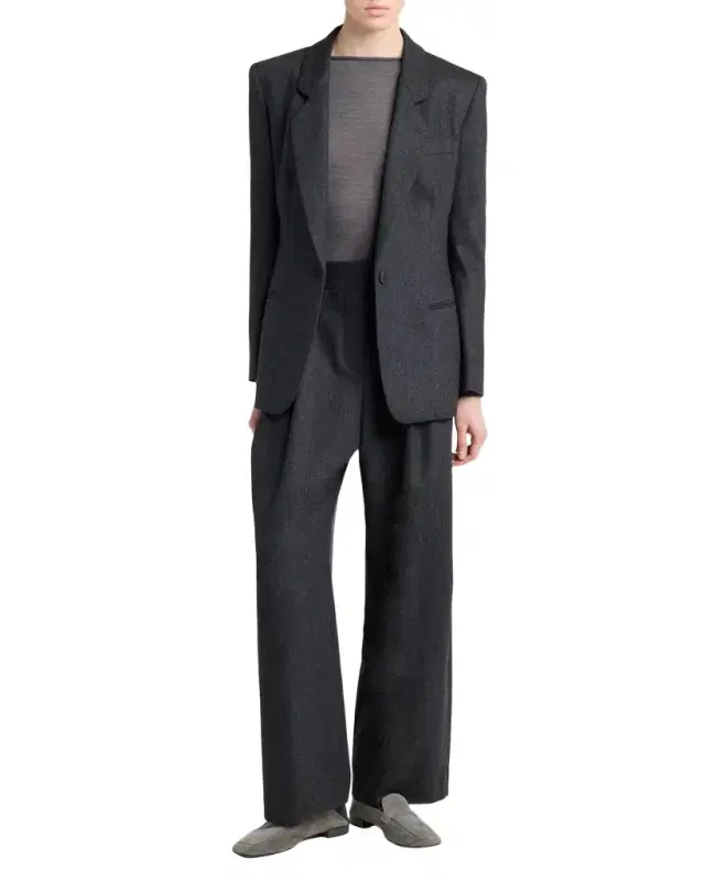 Giorgio Armani Wool-Cashmere Blazer with Strong Shoulders