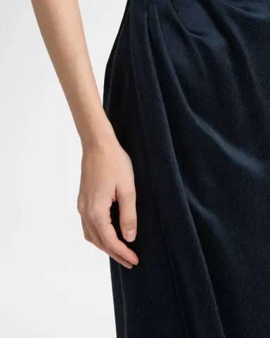 Giorgio Armani Cap-Sleeve Draped Satin Midi Dress | Thumbnail 4