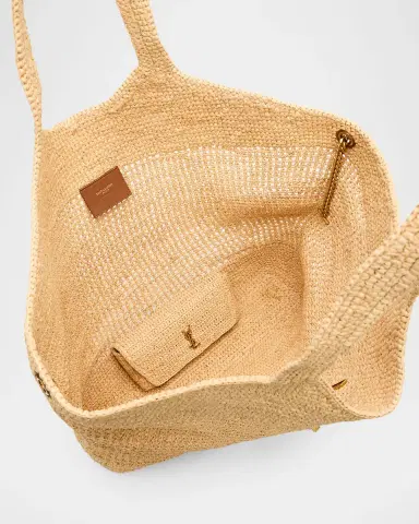 Saint Laurent Icare YSL Raffia Tote Bag | Thumbnail 3 Saint Laurent Icare YSL Raffia Tote Bag | Thumbnail 3