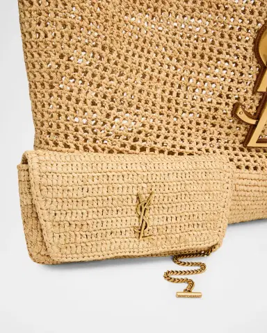 Saint Laurent Icare YSL Raffia Tote Bag | Thumbnail 5 Saint Laurent Icare YSL Raffia Tote Bag | Thumbnail 5