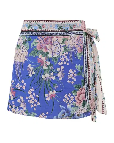 Agua Bendita Ziara Ivy Floral Wrap Mini Skirt | Thumbnail 1