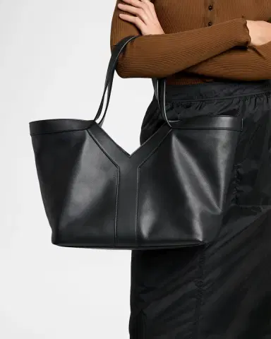 Saint Laurent Y Small Tote Bag in Leather | Thumbnail 2 Saint Laurent Y Small Tote Bag in Leather | Thumbnail 2