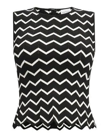Hervé Léger The Giana Chevron Knit Top | Thumbnail 1 Hervé Léger The Giana Chevron Knit Top | Thumbnail 1