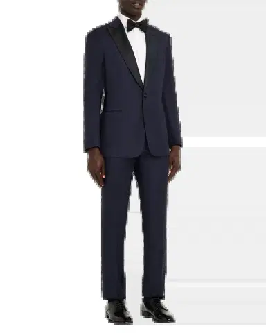 Giorgio Armani Men's Soft Woven Satin-Trim Single-Breasted Suit | Thumbnail 11 Giorgio Armani Men's Soft Woven Satin-Trim Single-Breasted Suit | Thumbnail 11