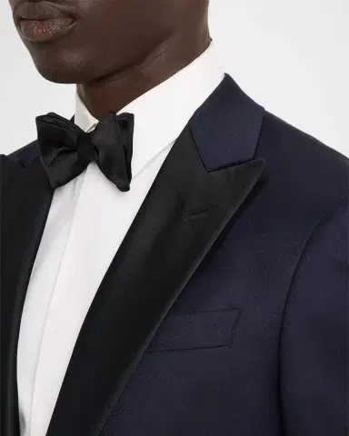 Giorgio Armani Men's Soft Woven Satin-Trim Single-Breasted Suit | Thumbnail 5 Giorgio Armani Men's Soft Woven Satin-Trim Single-Breasted Suit | Thumbnail 5