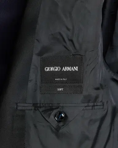 Giorgio Armani Men's Soft Woven Satin-Trim Single-Breasted Suit | Thumbnail 6 Giorgio Armani Men's Soft Woven Satin-Trim Single-Breasted Suit | Thumbnail 6