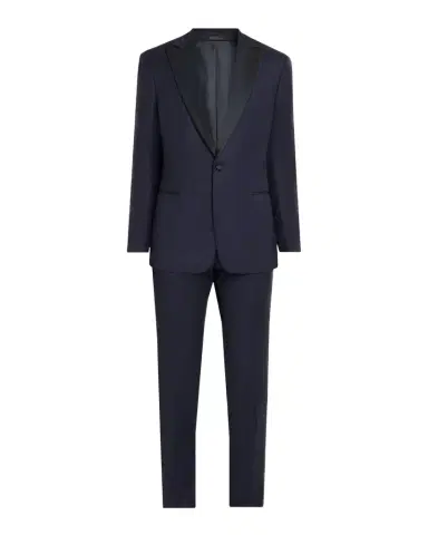 Giorgio Armani Men's Soft Woven Satin-Trim Single-Breasted Suit | Thumbnail 1 Giorgio Armani Men's Soft Woven Satin-Trim Single-Breasted Suit | Thumbnail 1