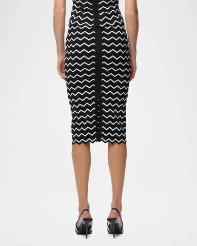 Hervé Léger The Giana Chevron Knit Skirt | Thumbnail 3 Hervé Léger The Giana Chevron Knit Skirt | Thumbnail 3
