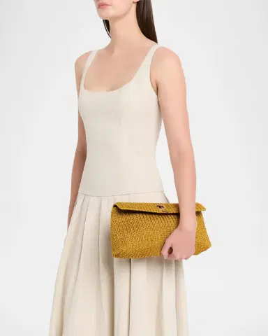 Veronica Beard Anchor Raffia Clutch | Thumbnail 2 Veronica Beard Anchor Raffia Clutch | Thumbnail 2