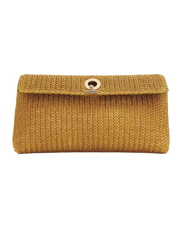 Veronica Beard Anchor Raffia Clutch