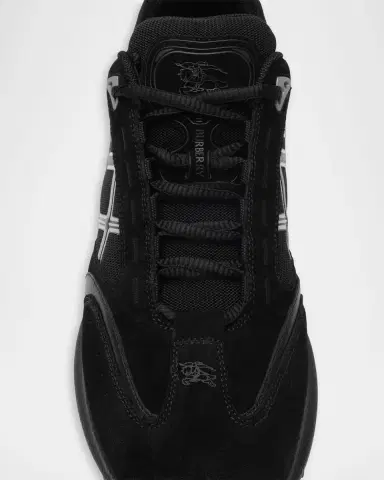 Burberry Men's Eclipse Mesh and Suede Runner Sneakers | Thumbnail 2 Burberry Men's Eclipse Mesh and Suede Runner Sneakers | Thumbnail 2