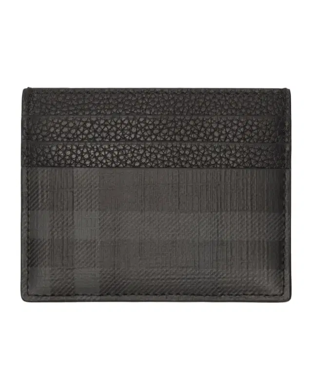 Burberry Men 's City Check Coated Canvas Card Case